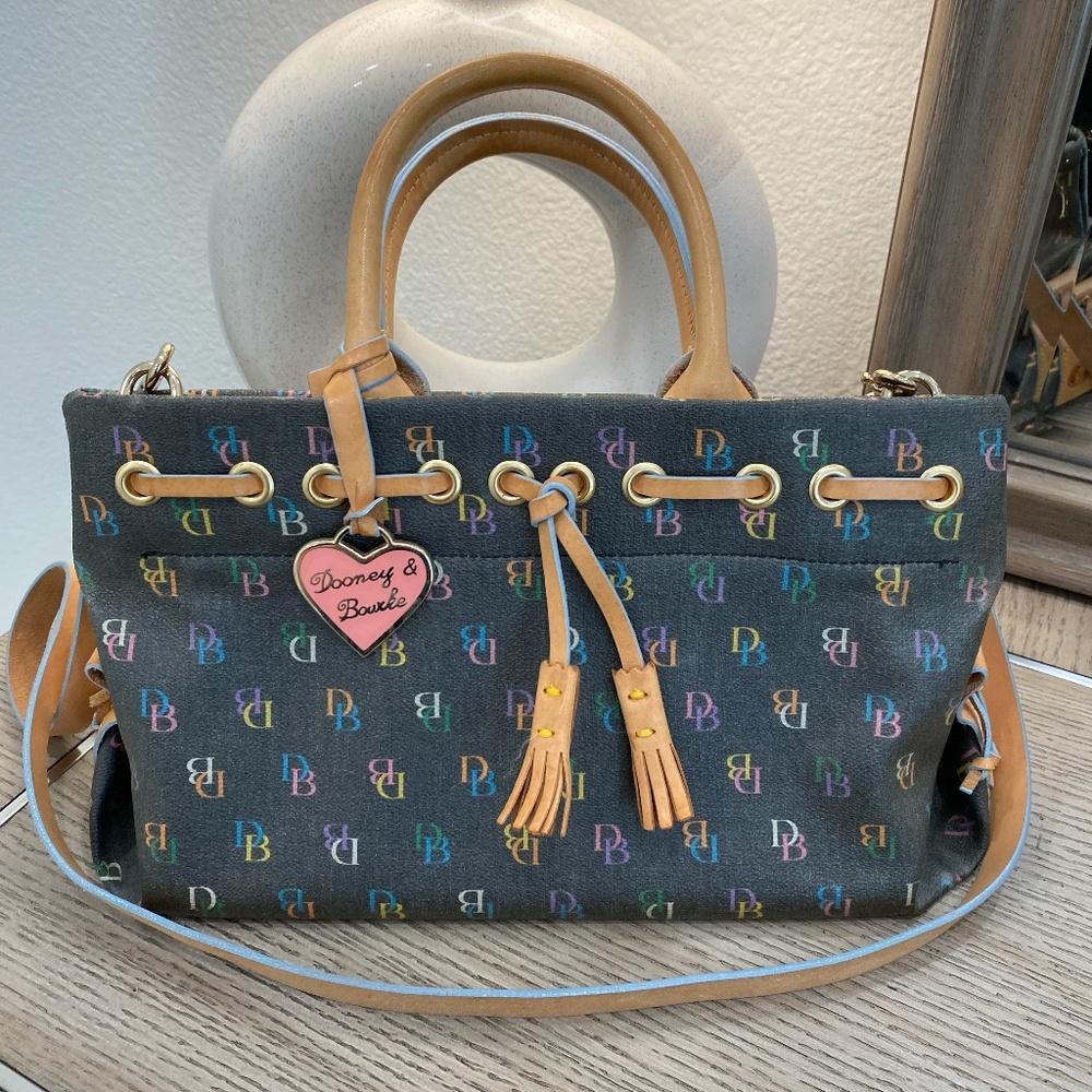 Vintage Rainbow Monogram Dooney & Bourke